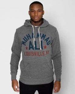 Muhammad Ali Ali Float Quote Grey Pullover Hoody