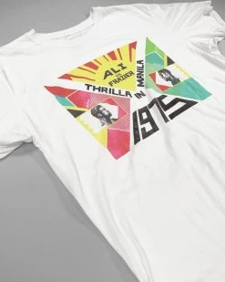 Muhammad Ali / Joe Frazier Ali Vs Frazier 1975 Vintage White Tee SPORT AND ICON