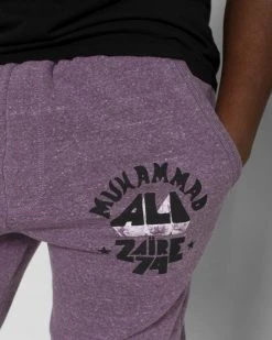 Muhammad Ali Ali Zaire 1974 Purple Sweatpants