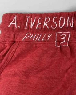 Allen Iverson #3 Red Shorts SPORT AND ICON 25 Allen Iverson #3 Red Shorts SPORT AND ICON