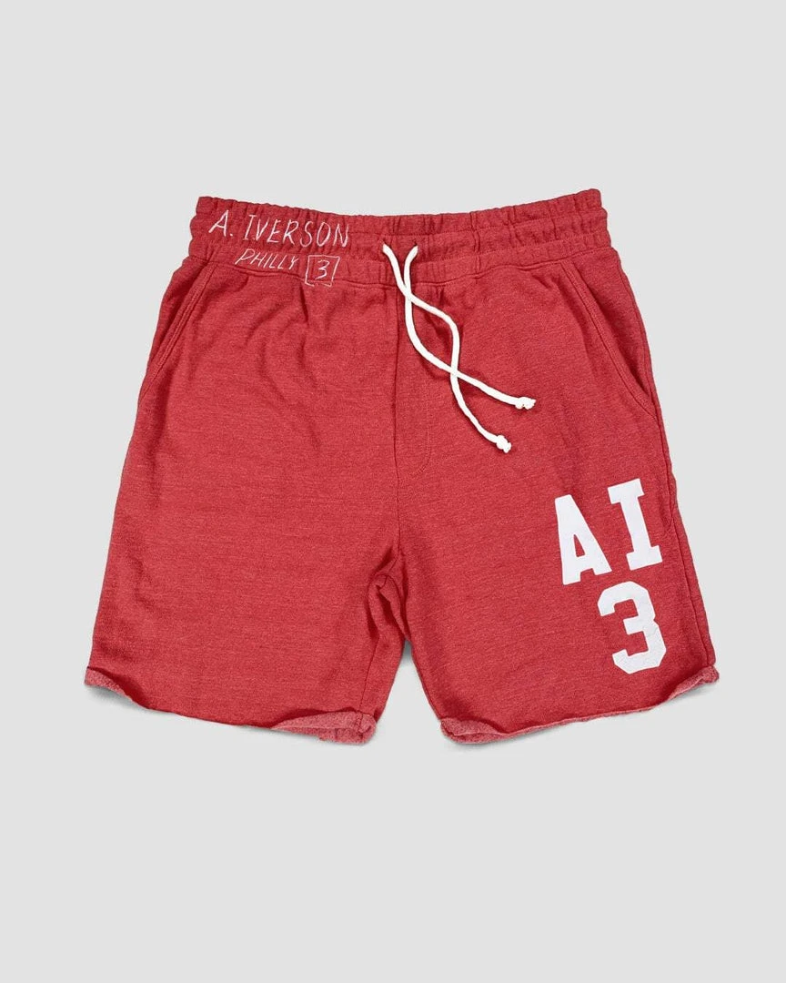 Allen Iverson #3 Red Shorts SPORT AND ICON 12 Allen Iverson #3 Red Shorts SPORT AND ICON
