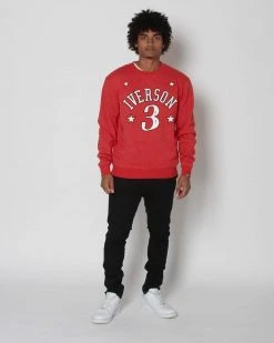 Allen Iverson #3 Red Sweatshirt SPORT AND ICON