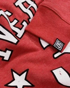 Allen Iverson #3 Red Sweatshirt SPORT AND ICON