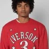 Allen Iverson #3 Red Sweatshirt SPORT AND ICON 1 Allen Iverson #3 Red Sweatshirt SPORT AND ICON