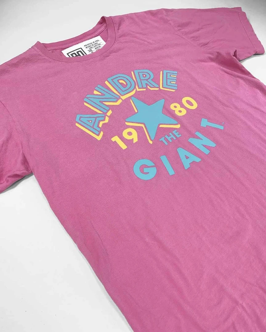Andre The Giant Andre 1980 Pink Tee 7 Andre The Giant Andre 1980 Pink Tee