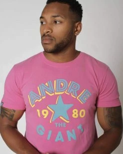 Andre The Giant Andre 1980 Pink Tee