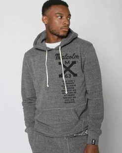 SPORT AND ICON BHT - Malcolm X Freedom Grey Pullover Hoody