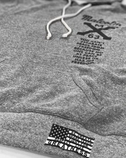 SPORT AND ICON BHT - Malcolm X Freedom Grey Pullover Hoody