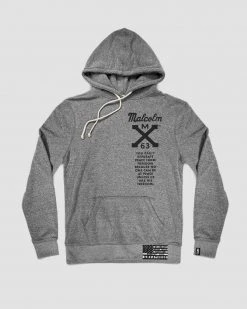 SPORT AND ICON BHT - Malcolm X Freedom Grey Pullover Hoody