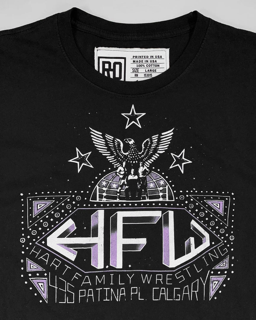 Bret Hart HFW Black Tee 8 Bret Hart HFW Black Tee