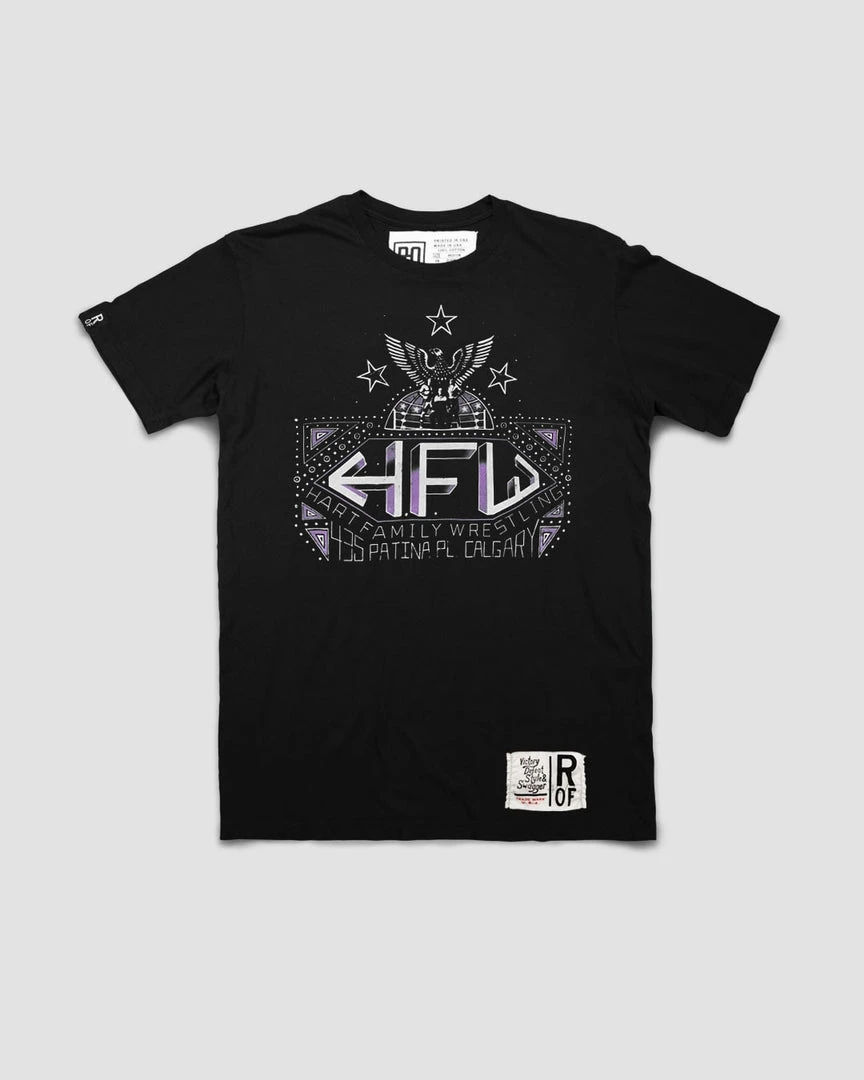 Bret Hart HFW Black Tee 11 Bret Hart HFW Black Tee
