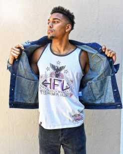 NEW ARRIVALS Bret Hart HFW Vintage White Tank