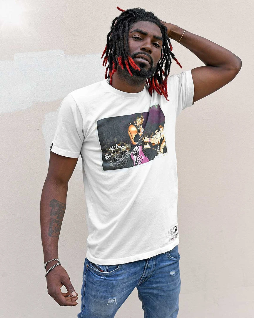 NEW ARRIVALS Bret Hart Retro Photo White Tee 6 NEW ARRIVALS Bret Hart Retro Photo White Tee