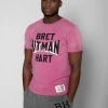 Bret Hart SPORT AND ICON Bret Hitman Hart Pink Tee