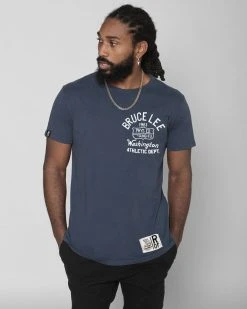 SPORT AND ICON Bruce Lee Athletic Dept. Navy Tee