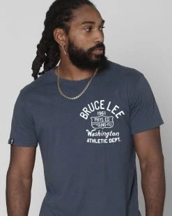 SPORT AND ICON Bruce Lee Athletic Dept. Navy Tee