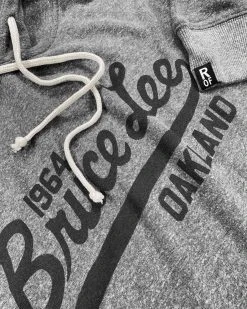 Bruce Lee Script Grey Pullover Hoody