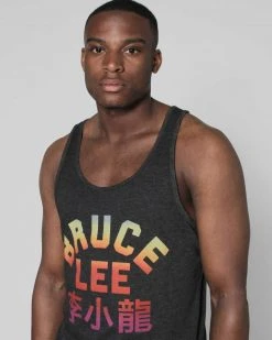 SPORT AND ICON Bruce Lee Sunset Black Tank