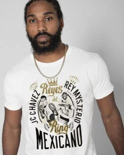 Julio Cesar Chavez / Rey Mysterio SPORT AND ICON Chavez/Mysterio - Reyes Del Ring White Tee