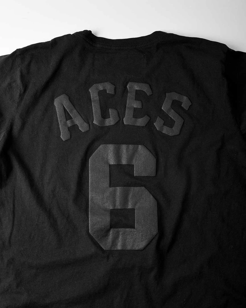 SPORT AND ICON Fergie Jenkins Black Aces Tee 5 SPORT AND ICON Fergie Jenkins Black Aces Tee