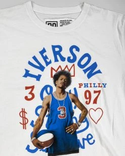Allen Iverson SPORT AND ICON Iverson Philly Photo White Tee