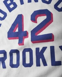 Jackie Robinson #42 Brooklyn White Tee