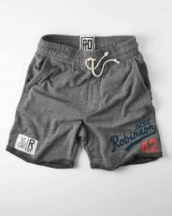 SPORT AND ICON Jackie Robinson #42 Classic Grey Shorts