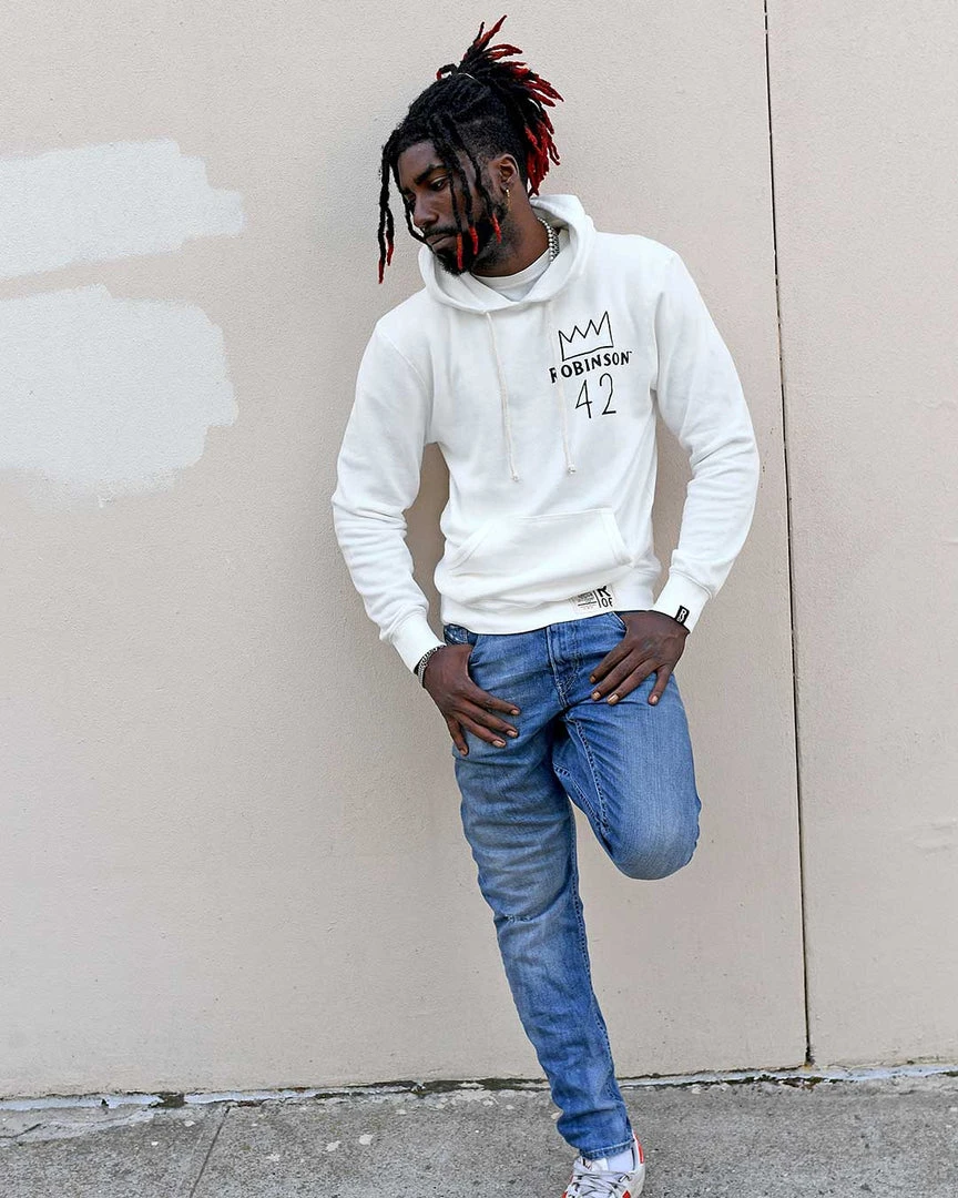 Jackie Robinson #42 Crown Ivory PO Hoody 7 Jackie Robinson #42 Crown Ivory PO Hoody