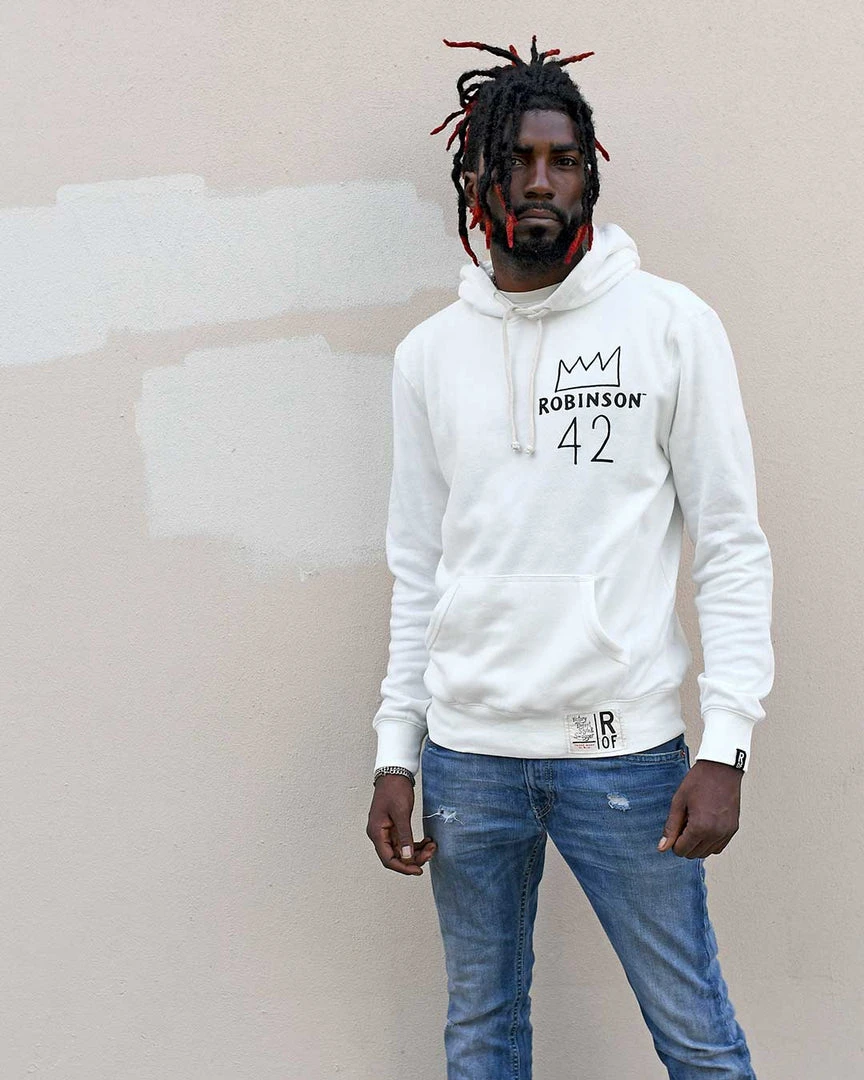 Jackie Robinson #42 Crown Ivory PO Hoody 3 Jackie Robinson #42 Crown Ivory PO Hoody