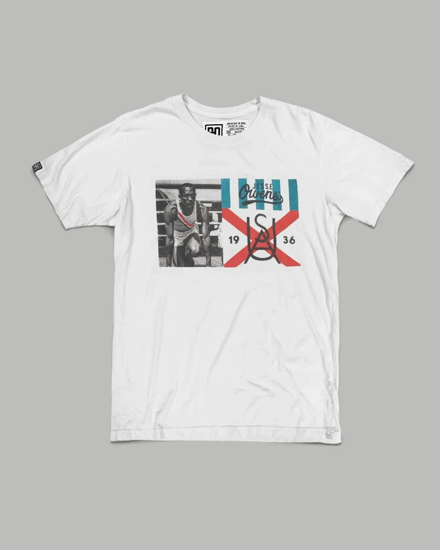 Jesse Owens 1936 Vintage White Tee 9 Jesse Owens 1936 Vintage White Tee