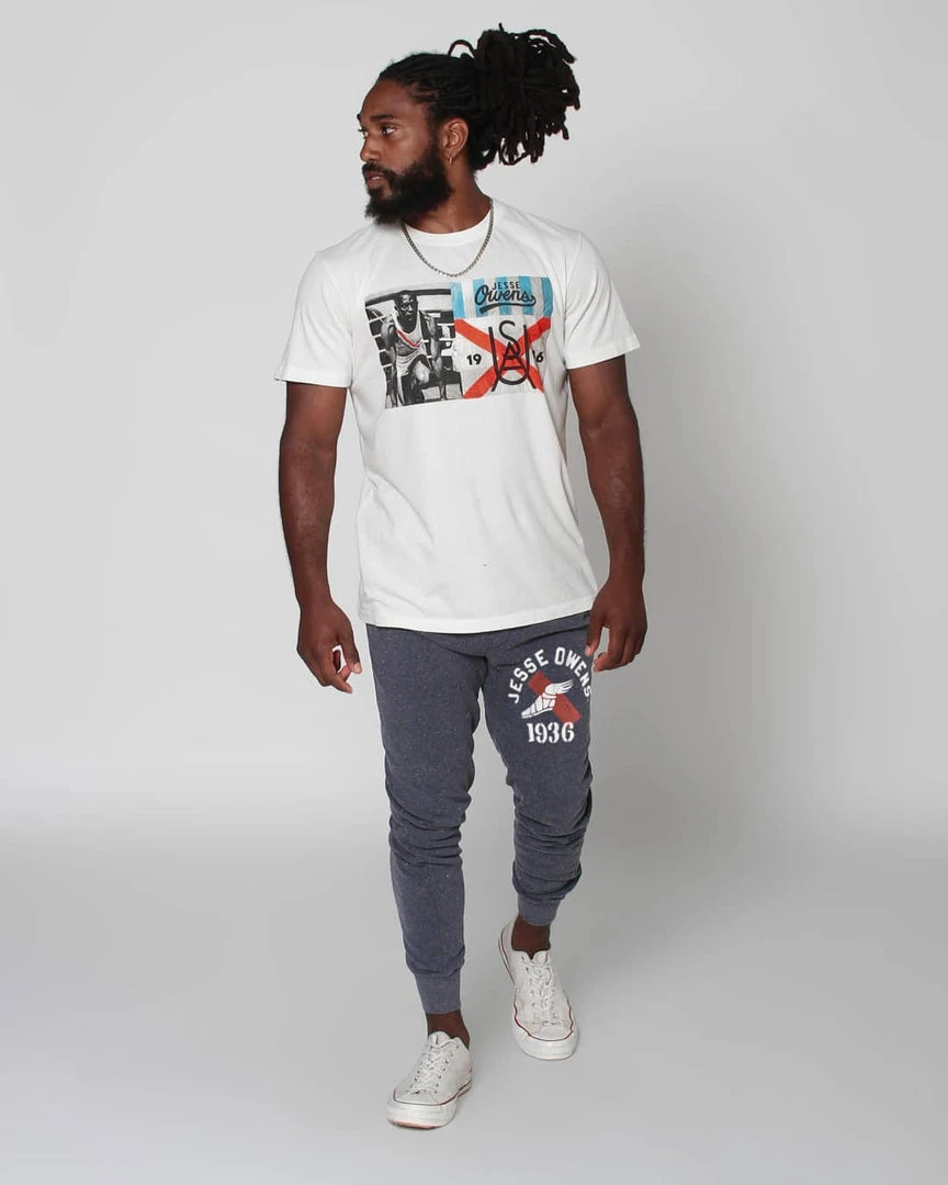 Jesse Owens 1936 Vintage White Tee 7 Jesse Owens 1936 Vintage White Tee
