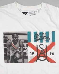 Jesse Owens 1936 Vintage White Tee 11 Jesse Owens 1936 Vintage White Tee