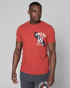 SPORT AND ICON Jesse Owens Ground Breakers Red Tee
