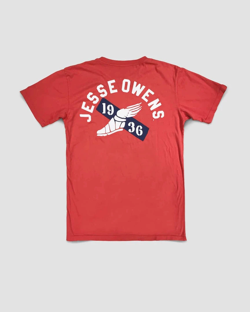 SPORT AND ICON Jesse Owens Ground Breakers Red Tee 12 SPORT AND ICON Jesse Owens Ground Breakers Red Tee