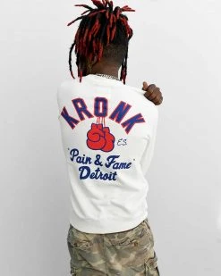 NEW ARRIVALS Kronk 'Pain & Fame' Ivory Sweatshirt
