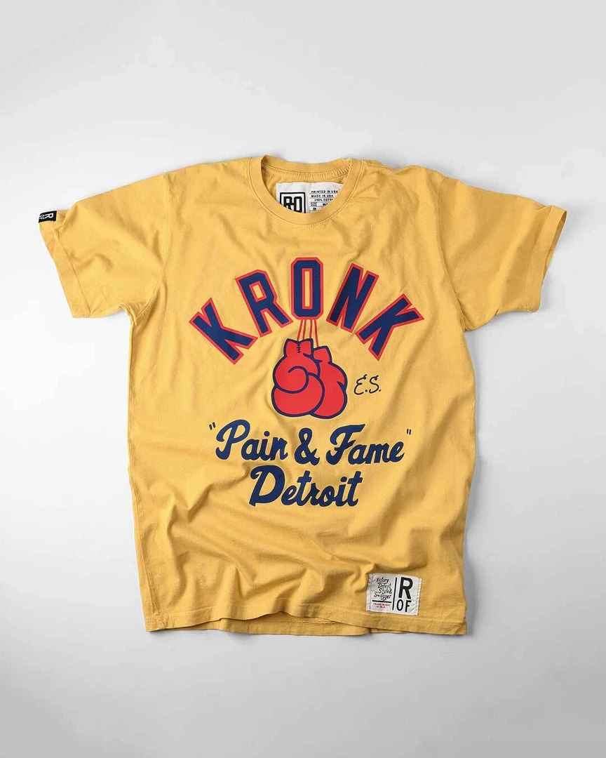 Kronk 'Pain & Fame' Yellow Tee SPORT AND ICON 9 Kronk 'Pain & Fame' Yellow Tee SPORT AND ICON