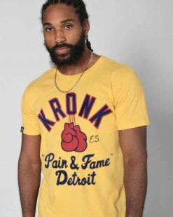 Kronk 'Pain & Fame' Yellow Tee SPORT AND ICON
