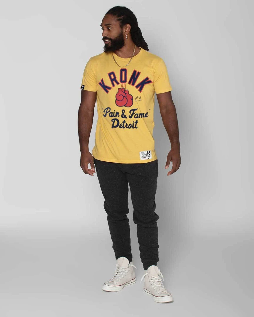 Kronk 'Pain & Fame' Yellow Tee SPORT AND ICON 5 Kronk 'Pain & Fame' Yellow Tee SPORT AND ICON