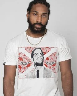 Malcolm X Photo Tribute White Tee SPORT AND ICON