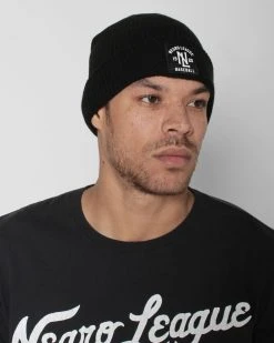 NLB Fine Knit Black Beanie