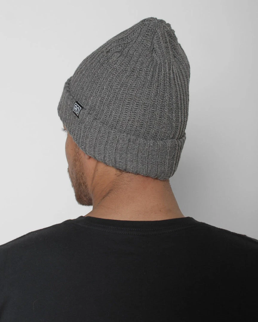 NLB Script Chunky Knit Grey Beanie 7 NLB Script Chunky Knit Grey Beanie