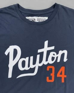 Walter Payton Payton Script Navy Tee 18 Walter Payton Payton Script Navy Tee