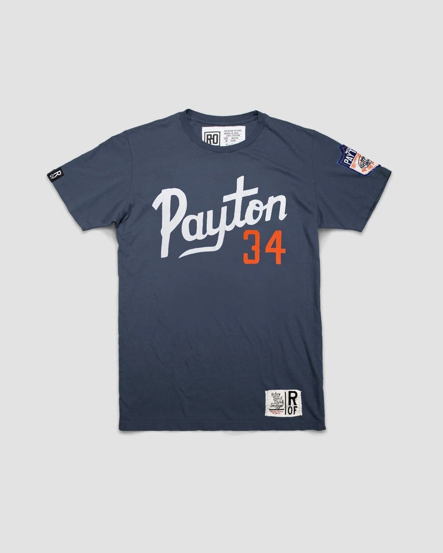 Walter Payton Payton Script Navy Tee 12 Walter Payton Payton Script Navy Tee