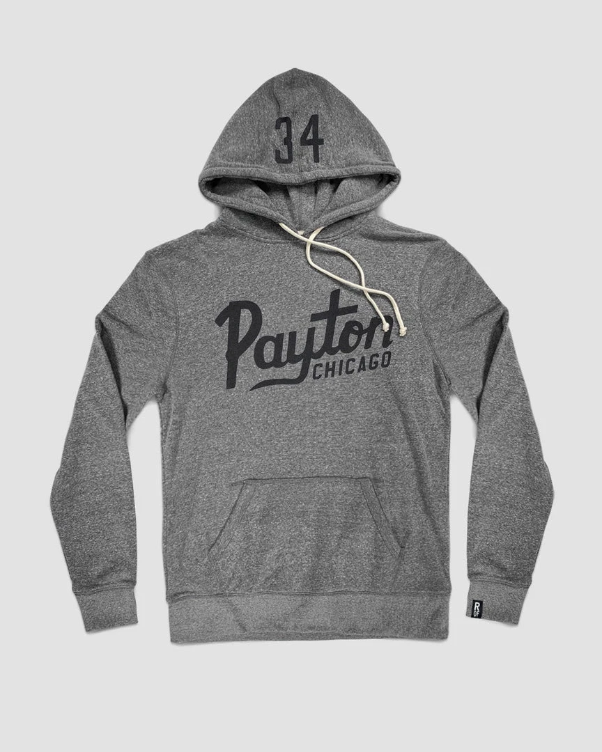 Walter Payton Payton Script Super Soft Grey PO Hoody SPORT AND ICON 10 Walter Payton Payton Script Super Soft Grey PO Hoody SPORT AND ICON