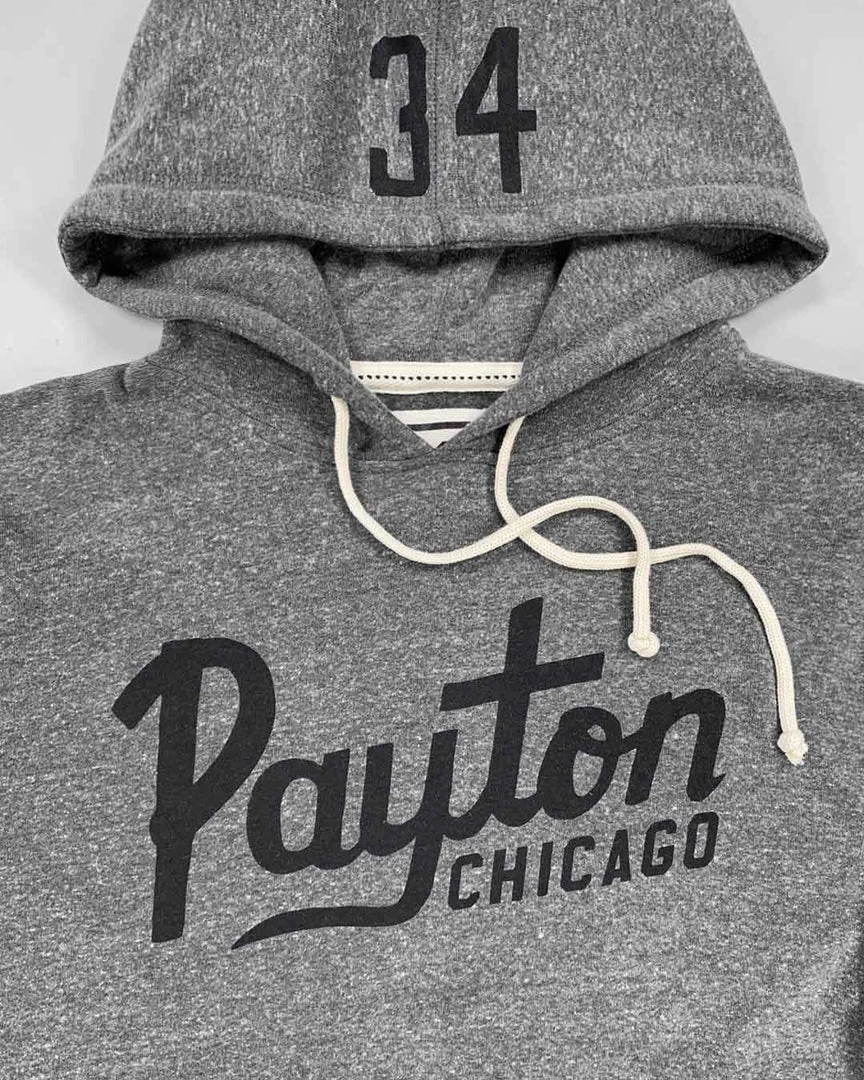 Walter Payton Payton Script Super Soft Grey PO Hoody SPORT AND ICON 7 Walter Payton Payton Script Super Soft Grey PO Hoody SPORT AND ICON