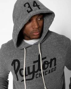 Walter Payton Payton Script Super Soft Grey PO Hoody SPORT AND ICON