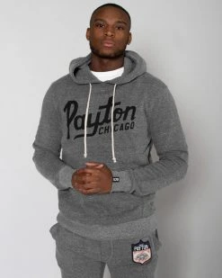 Walter Payton Payton Script Super Soft Grey PO Hoody SPORT AND ICON 12 Walter Payton Payton Script Super Soft Grey PO Hoody SPORT AND ICON