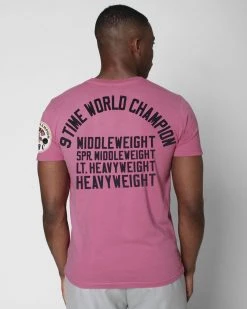 Roy Jones Jr. 9x Champion Pink Tee SPORT AND ICON