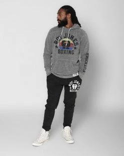 SPORT AND ICON Roy Jones Jr. Boxing Grey Pullover Hoody