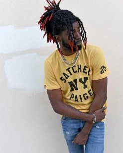 Satchel Paige NY Yellow Tee NEW ARRIVALS